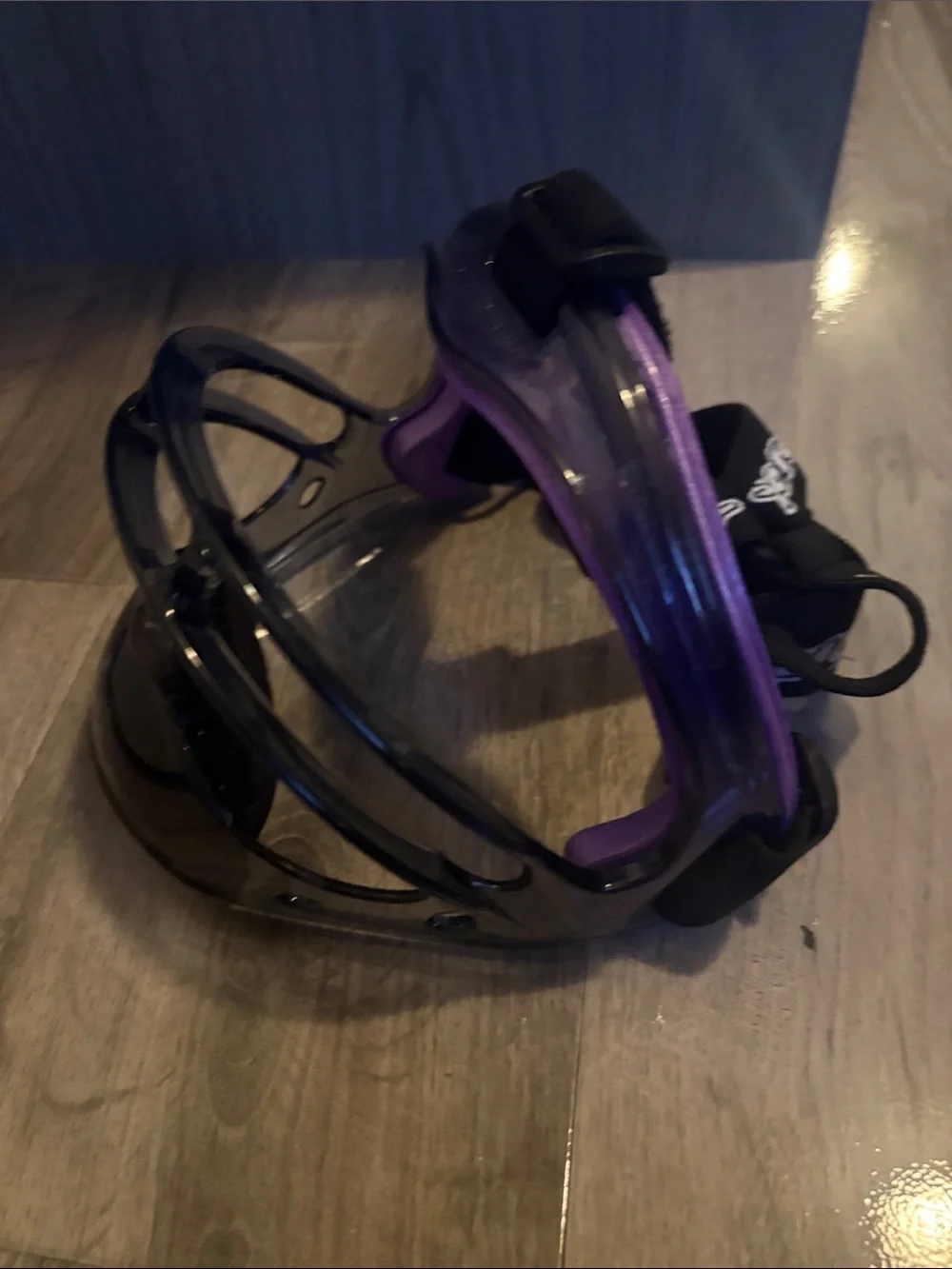 Face Mask Protective Visor with Purple Trim